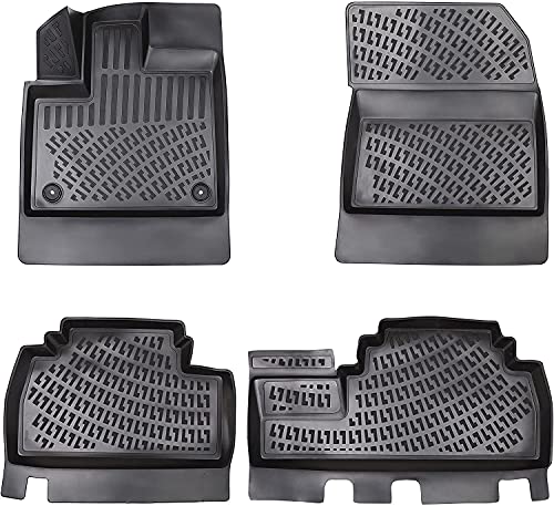 Design 3D Gummimatten Set für Citroen BERLINGO (III) ab 2018 | Extra hoher 5cm Rand