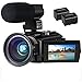 Produktbild Videokamera 4K Camcorder Ultra HD Wi-Fi Digitalkamera 48MP IR-Nachtsicht 16X Digitalzoom Recorder 3,0" IPS Touchscreen Vlog-Kamera für YouTube mit Mikrofon, Weitwinkelobjektiv, 2 Batterien