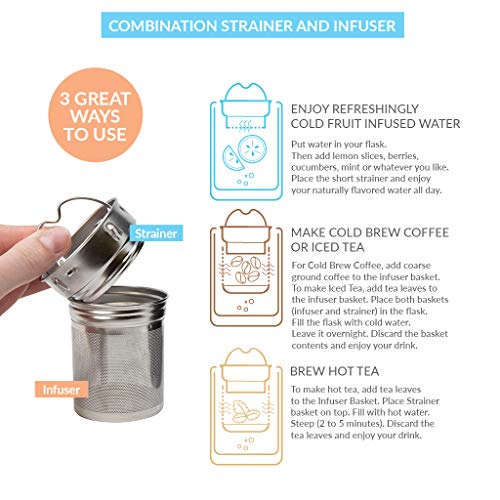 Mira Stainless Steel Insulated Tea Infuser Bottle For Loose Tea thumb #7