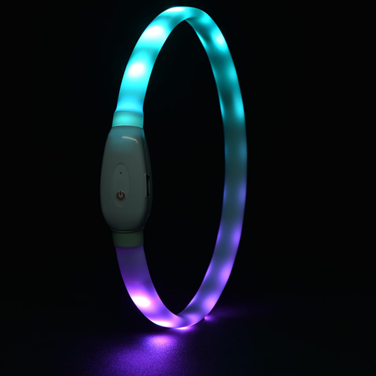 YARNOW 2juegos Collar Led para Perros Recargable por USB y Luminiscente para Paseos Material Resistente y Cómodo para Mascotas