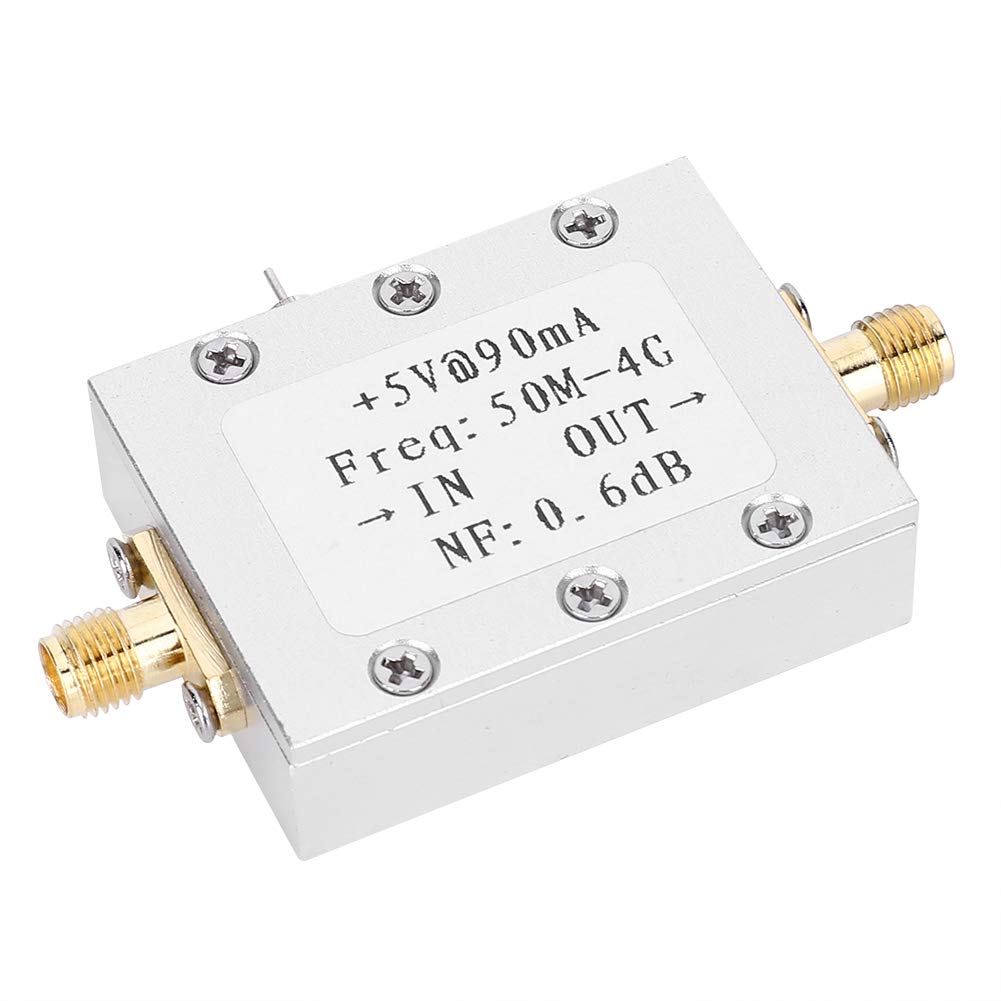 Garosa 50M-4GHz Low Noise Amplifier, 0.6dB NF, 19dB Gain, 23dB P1dB, High Linearity LNA for FM/HF/VHF/UHF Ham Radio