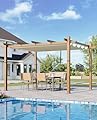 GarveeLife 10x13 Ft Outdoor Pergola with Retractable Canopy Upgraded Outdoor Aluminium Pergola, Faux Wood Grain Metal Patio Gazebo for Modern Backyard Deck for Porch, Awning, Grape Trellis, Beige