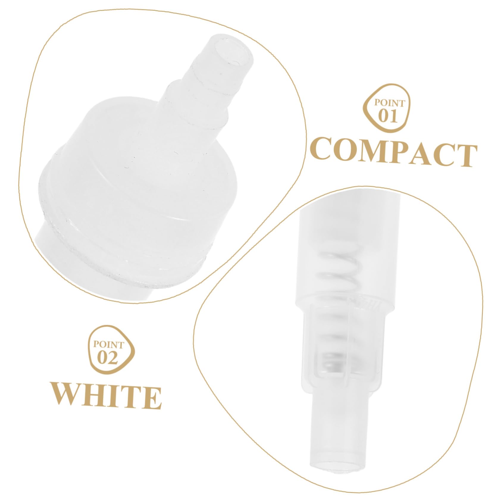 BEBEMOKO 4pcs Kitchen Sink Pump Replacement Transparent Soap Dispenser Pump Parts for Shampoo Liquid Soap for Daily Use