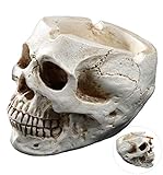 LeXuan Resin Human Skull Ashtray Home Ornaments for Scary Halloween Decorations, Decorative Skulls,...