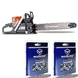 Farmertec 71cc G372 Holzfforma Orange Dark Grey Chainsaw Power Head With 28inch Bar Standard Ripping Skip Chain Wrap Around Handle Bar
