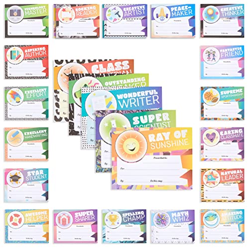 Best Paper Greetings 40-Pack Student Recognition Award Certificates - 40 Designs - End of School Year Achievement, Classroom Teacher Supplies, 8.5 x 11 Inches