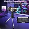 zealsound Studio Recording Microphone, Mini Desktop Condenser Broadcast Mic for iPhone Phone PC with Built-in Sound Card & Echo, for Recording Singing TikTok Garageband Smule & YouTube Live, k08 Gold #3