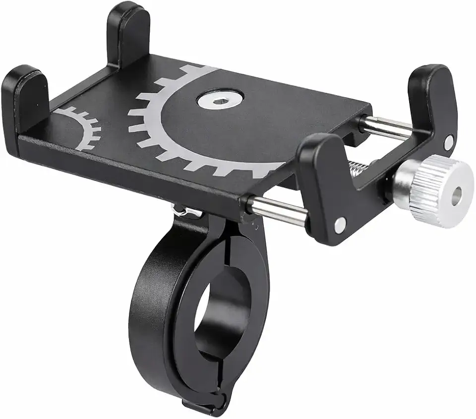 Suporte de Alumínio para Celular GPS Bike Bicicleta e Moto 360° com Fixação no Guidão e Ajuste Seguro
