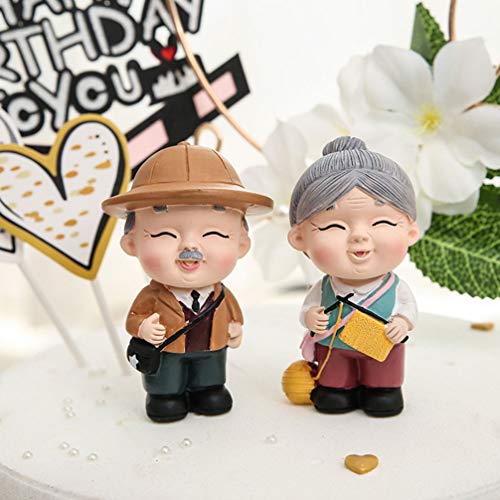 2 Unidades Decoração De Bolo Enfeite De Bolo De Aniversário Estatueta De Aniversário Ornamento De Ca