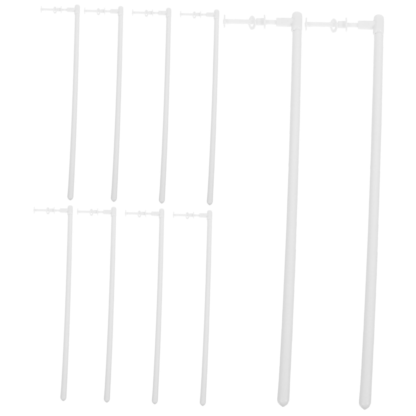 Yardenfun 10pcs Windmill Accessories Pinwheel Supplies Garden Pinwheel Parts Craft Windmill Poles Windmills for Garden DIY Windmill Sticks Windmill Rods Replacement Rod Solid PVC White