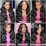 30 Inch 13x6 Lace Front Wigs Human Hair 200 Density Body Wave HD Lace Front Wigs Human Hair Pre Plucked Natural Color Glueless Wig 100% Virgin Human Hair Lace Front Wigs for Women - Image 4