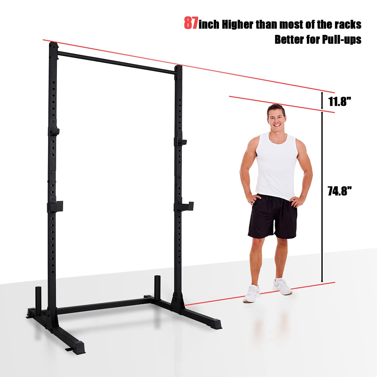 papababe Power Cage, Cable Crossover Machine, Power Rack Squat Rack