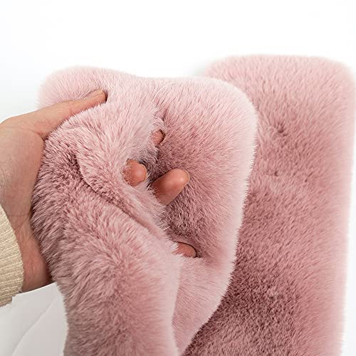 Halemet Plush Scarf for Women Winter Furry Faux Fur Loophole Short Scarf Soft Cozy Neck Warmer Wrap3
