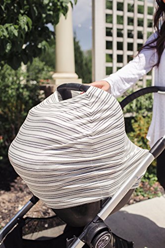 Image of Copper Pearl Nursing Cover for Breastfeeding - Multi-Use Baby Car Seat Cover, Stroller Cover & Breast Feeding Cover Up for Women, Stretchy Breathable High Quality Cover for Boy or Girl, Midtown