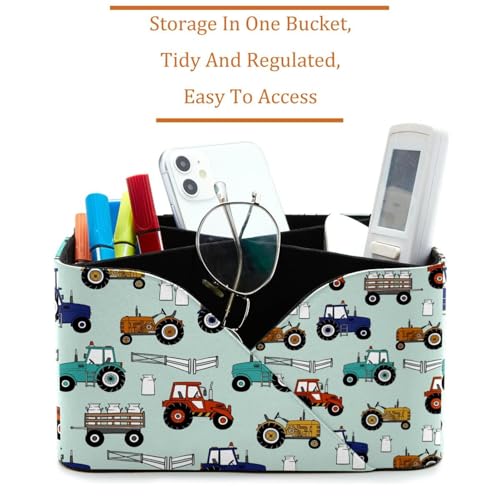 Panier de rangement pour bureau tracteurs avec pot à stylos multi-compartiments - 3