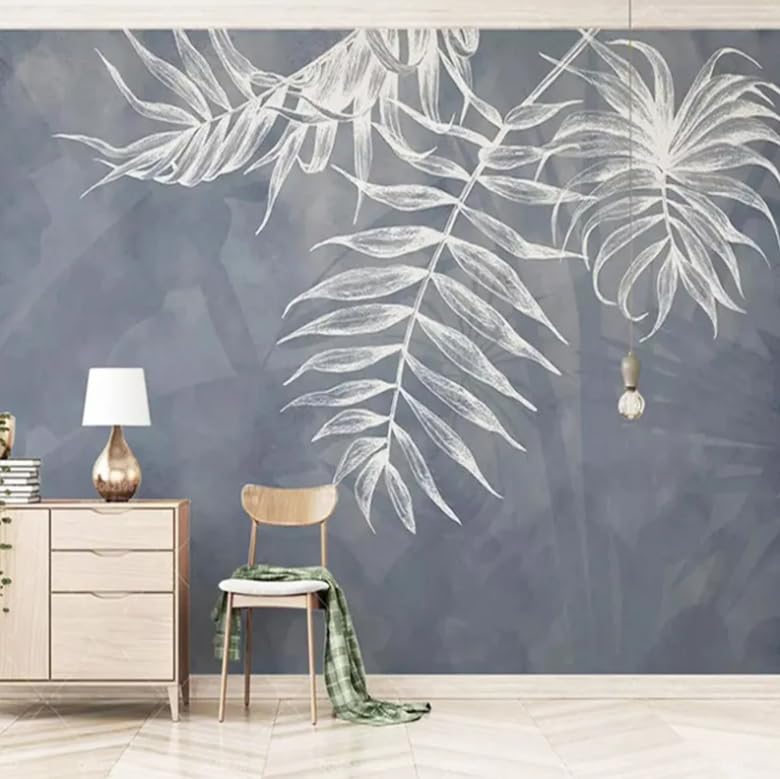 Peinture murale 3D bleu marine | Décoration haut de gamme salon et canapé 200x140