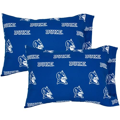 College Covers Everything Comfy Duke Blue Devils Pillowcase Pair, Standard, 20" x 30", Includes 2 Pillowcases