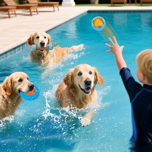 MEWTOGO 3 piezas juguetes flotantes para perros TPR miniatura 6