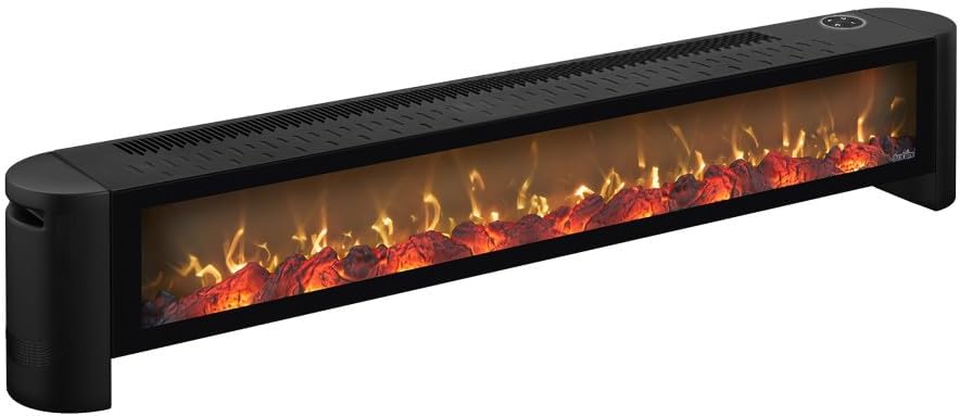 duraflame Electric Fireplace Baseboard Heater, Black