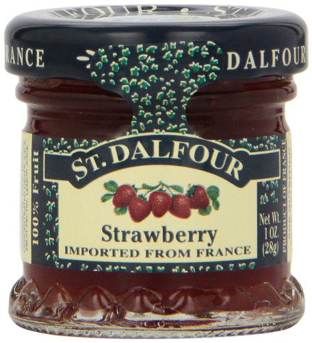 St Dalfour Strawberry French Fruit Spread 1oz - 100% From Fruit - No Synthetic Nitrates or Nitrites - Naturally Sweetened - Pack of 48