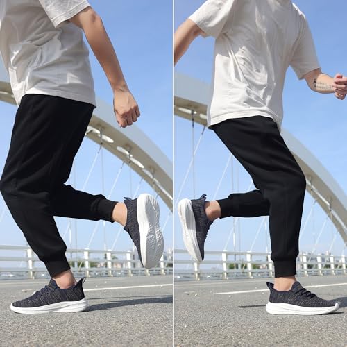 Image of VAMJAM Men's Running Shoes Slip On Walking Shoes Non Slip Lightweight Workout Breathable Gym Sneakers Fashion Mesh Sneakers