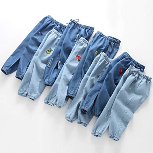 Children Baby Boys Girls Ripped Jeans Pants Hole Denim Long Pants Elastic Waist Bottoms Trousers Jean Pants Baby Boy3
