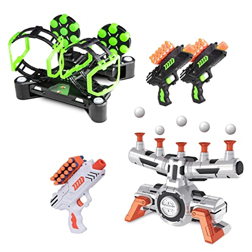USA Toyz Astroshot Shooting Games Bundle - Astroshot Zero G Floating Hovering Ball Targets for Shooting and Astroshot Gyro GX Glow in The Dark Rotating Spinning Target Shooting Game