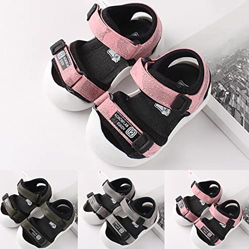 Infant Toddler Baby Girls Boys Shoes Sandals Newborn First Walkers Crib Shoes Athletic Soft Sole (Pink, 4.5 Infant)2