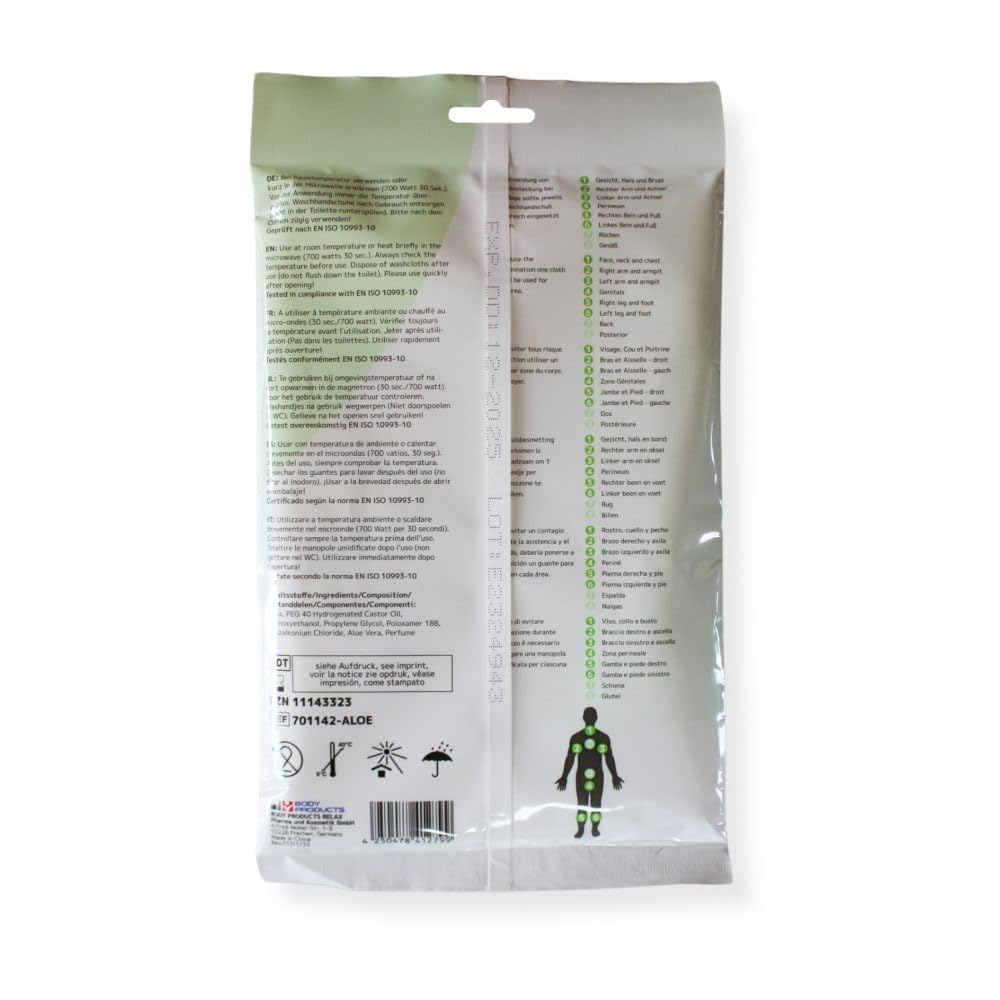 Medi-Inn+ Feuchte Einmalwaschhandschuhe | Soft Touch Premium Einmalwaschlappen | mit Aloe Vera (24 x 8 = 192 Stück)