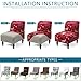 Liykimt Stretch Spandex Slipcover for Armless Accent Chairs - Removable Furniture Protector Fits Living Room, Dining Room & Hotel Use (Christmas Red, Single Pack)