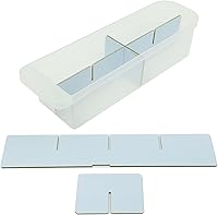 Vista 7 de (4 piezas de largo + 4 de ancho). Divisores configurables de cajones grandes compatibles con gabinetes de almacenamiento de plástico IRIS USA