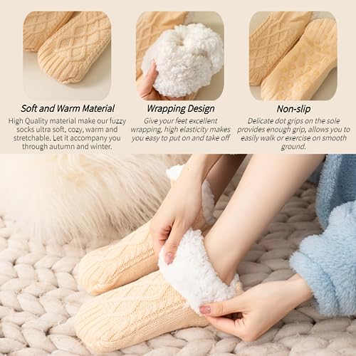 Warm Fuzzy Winter Socks for Women - Warm Thick Socks, Thermal Snow Socks for Cold Weather4