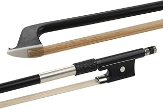 VIOLIN BOW FIBERGLASS HALF-LINED FROG NICKEL WIRE GRIP - 3/4