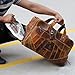 Leather Duffle Bags for Men - Handmade Full Grain Leather Weekender Bag with 2 Shoe Compartment, Underseat Carry On Travel Luggage