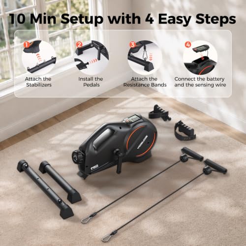 YOSUDA Under Desk Bike with 16-Level Magnetic Resistance, Mini Exercise Bike with Bluetooth App, Pedal Exerciser While Sitting for Office Workers & Seniors, Leg Machines for Home Exercise & Recovery - image 6