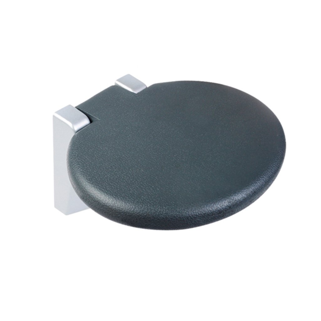 Taburetes de baño/Ducha Plegables Redondo montado en la Pared Zapatos de Cambio Plegables para Personas Mayores/discapacitadas Silla Antideslizante en Banco de Plata Bañera Máx. 150 kg