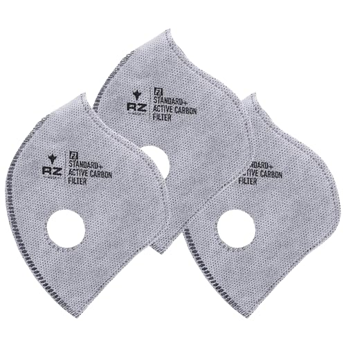 Image of RZ Mask - F1 Standard Replacement Filters (3 Pack) 99.8% Active Carbon Filtration with One-Way Discharge Valves, 3 Sizes