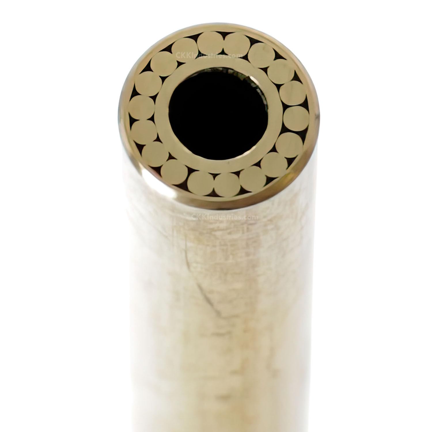 EZSMITH Mosaic Pin - (0.250 (1/4) Inch Diameter) - (889BBB) - (Brass Outer Material)(Brass Inner Material) - Decorative Knife Handle Pins and Rods for Fixed Blade Knives
