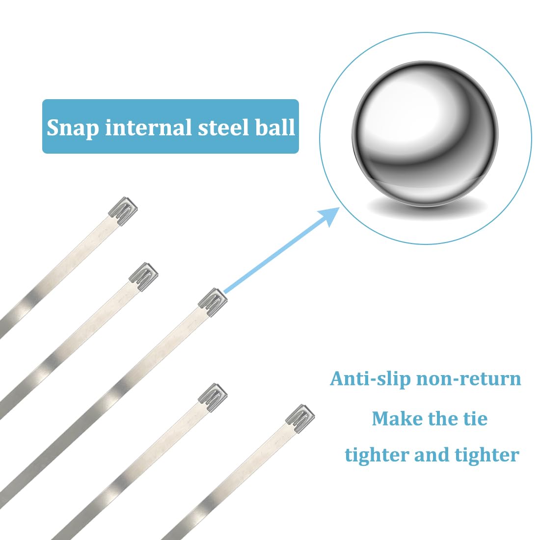 FIX RVS AISI 304 Kabelbinders - Technische Isolatie en Metalen
