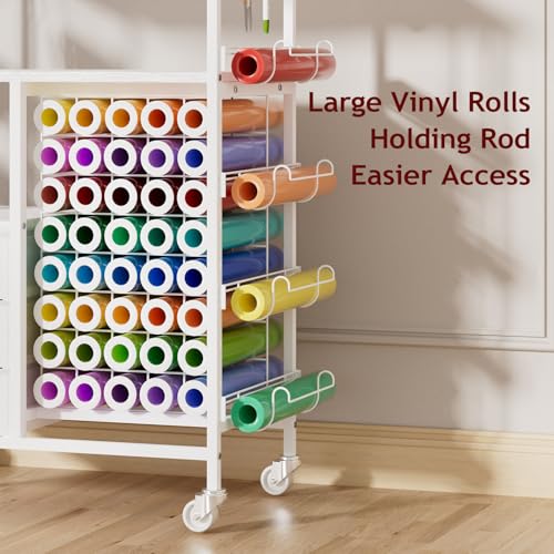 image for Homsorout Movable Heat Press Table - 6-Tier Heat Press Stand with Draw