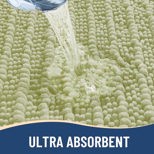 Image of Arotive Luxury Bathroom Rugs 36x24, Extra Soft Thick Absorbent Shaggy Chenille Bath Rugs, Machine Wash Dry, Bath Mats for Bathroom Floor, Tub and Shower, Home Decor Accessories, Vanilla
