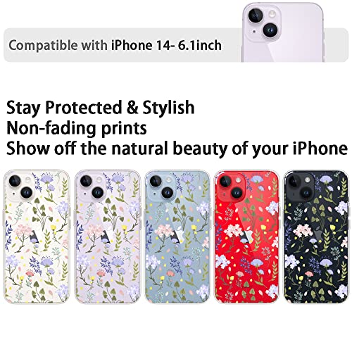 Coque iPhone 14 antichoc transparente évite les rayures et chutes avec fleurs - 7
