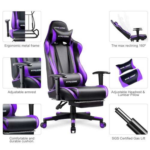 GTRACING Gaming Chair with Footrest GT002F の商品画像 5