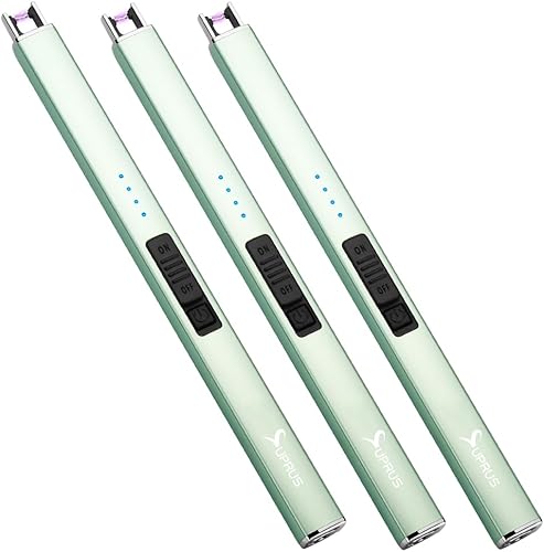 Miniatura 20 de SUPRUS Encendedor eléctrico de arco resistente al viento sin llama USB encendedor recargable con bloqueo de seguridad para velas, barbacoa, camping