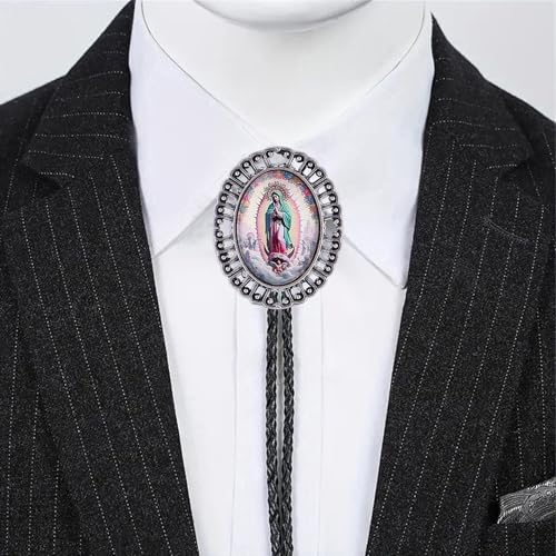 Image of Jeilwiy Bolo Tie for Men Western Cowboy Gothic Bolo Tie Necklace Halloween