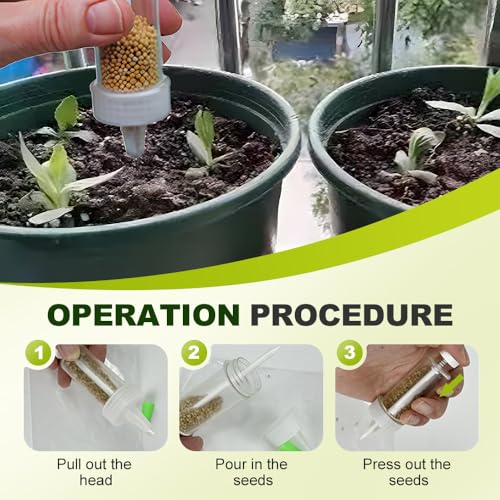 Mini esparcidor de semillas manual para jardín miniatura 5
