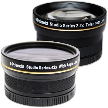 PLR Studio Series .43x High Definition Wide Angle Lens With Macro Attachment + PLR Studio Series 2.2X High Definition Telephoto Lens Travel Kit For The Panasonic Lumix DMC-G3 series Digital SLR Cameras Which Has A 14-45mm, 14-42mm, 45-200mm Lens