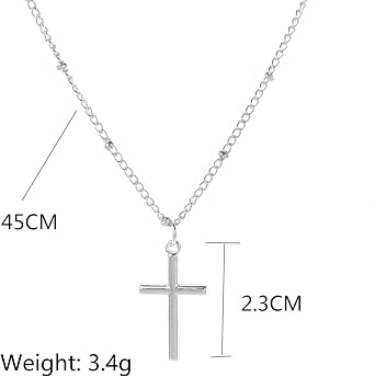 Cross Necklace for Women Girls 925 Silver Necklace Women, Gold Cross Necklaces Ladies Silver Christian Baptism Religious Jewellry Gifts Tiny Choker Gold for Women Gold Jewelry Gifts for Women Girls