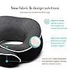Proglobe Travel Pillow, Memory Foam Neck Pillow Set, Orthopedic Pillow, Travel Essentials for Flying, Travel Kit with 3D Contoured Sleep Mask, Earplugs and Luxury Mesh Bag (Black) - Image 5