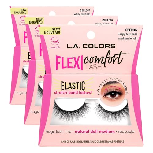 Image of L.A. COLORS Flexi Comfort Lash, Wispy Business CBEL507 (Pack of 3)